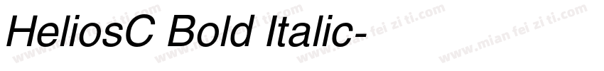 HeliosC Bold Italic字体转换